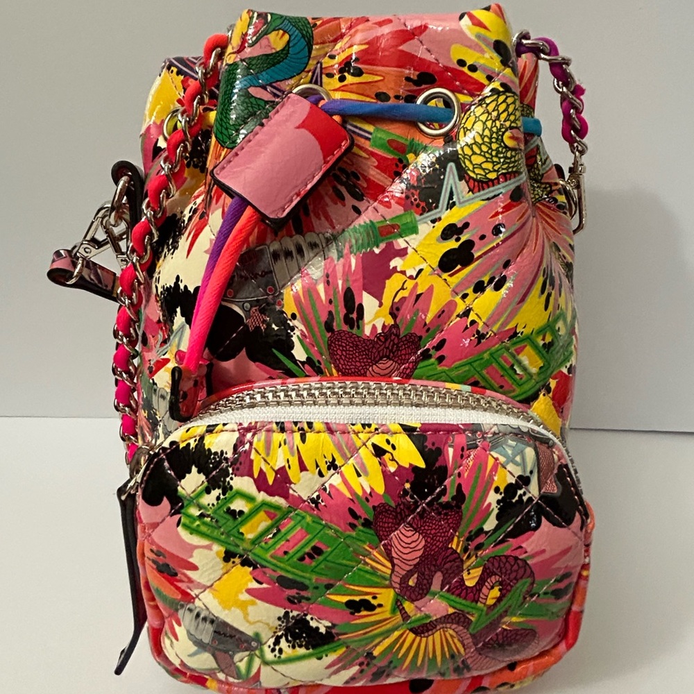 Desigual - Sack Handbag - Multi-Color Drawstring Bucket Bag - Picture 2 of 16